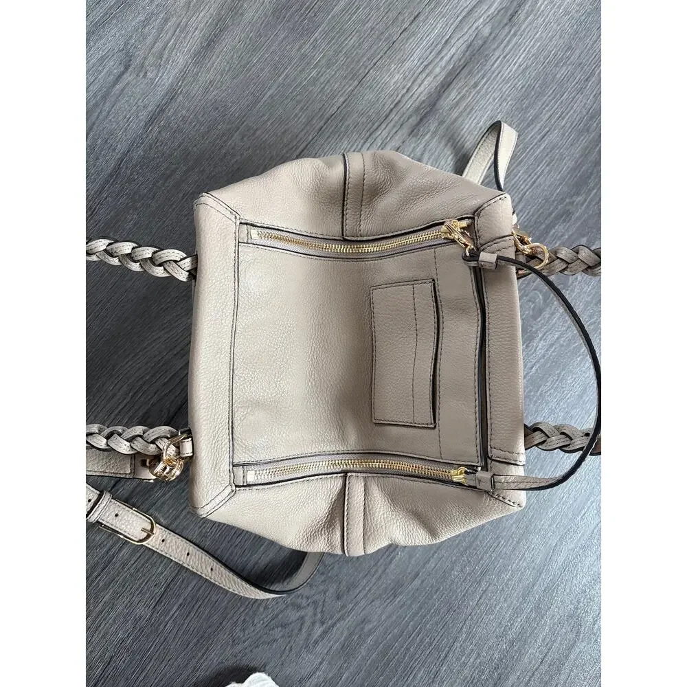 Tory Burch Half Moon Satchel Top Handle Crossbody Adjustable Strap Bag Purse